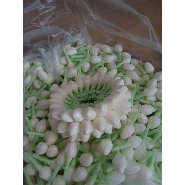 2.5″ Garland Artificial Jasmine flowers Tissue Paper Fragrant Glue White Circle