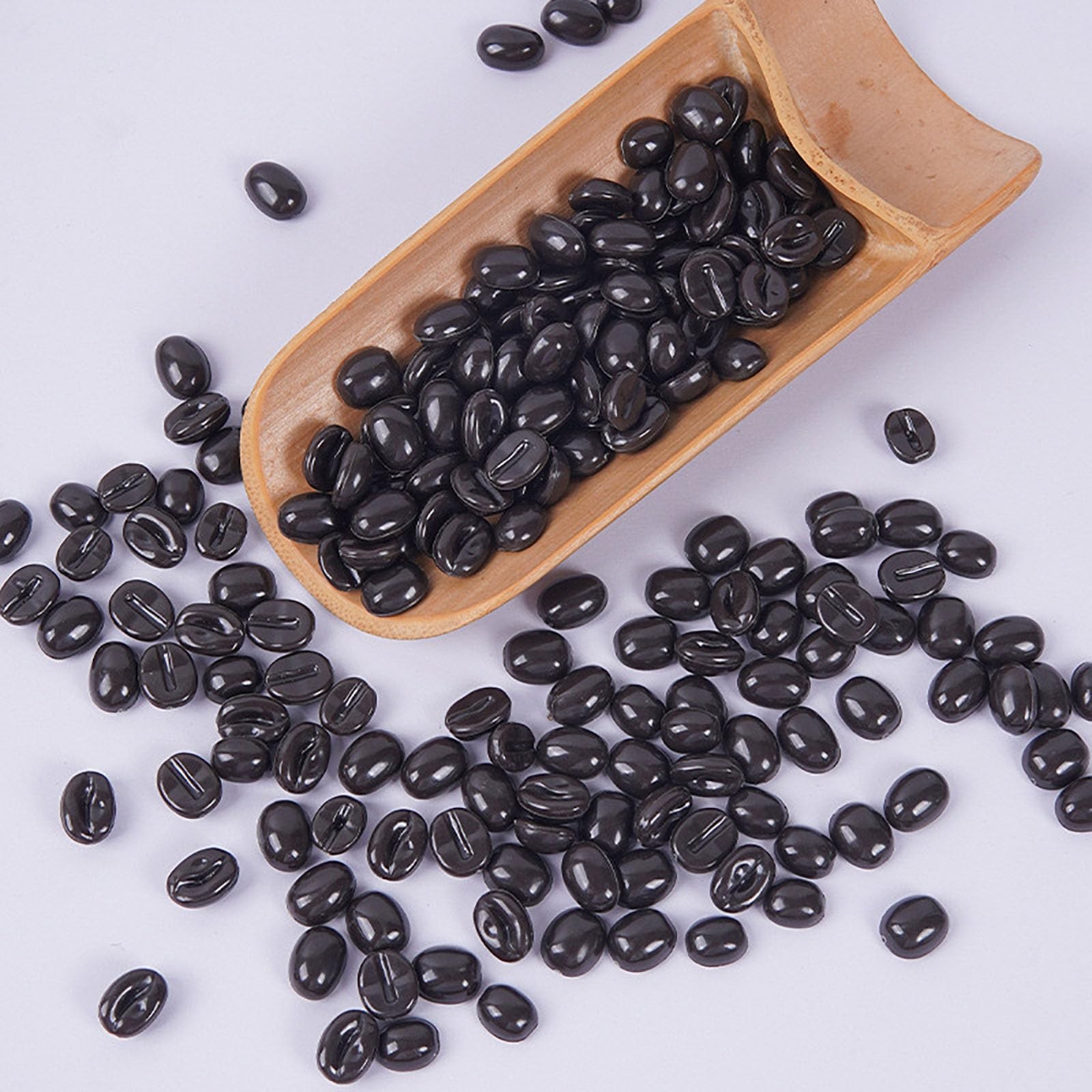 600 PCS 200g Faux Coffee Beans Simulation Mini Resin Artificial Kitchen Props