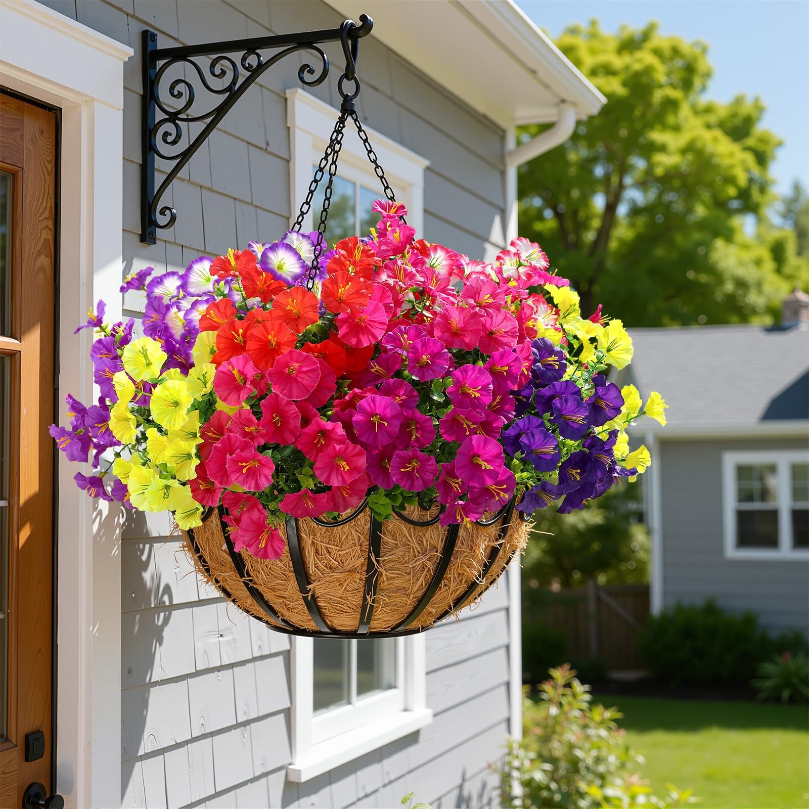 24 Bundles Artificial Flowers for Outdoors, Faux Spring Flowers for Decoratio…