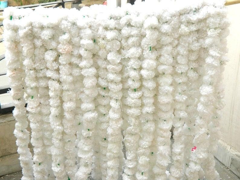 Indian Artificial Marigold Multicolor Wedding Christmas Decor Garlands 5OPcs Lot