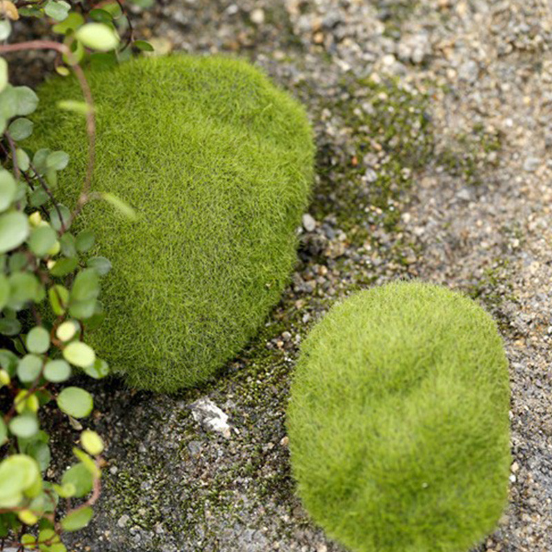 Artificial Moss Stones Grass Fake Rock Green Plant Landscape Garden Decor