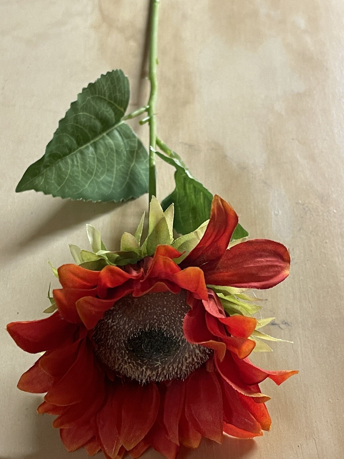 new artificial sunflower high quality silk dark orange & yellow available 