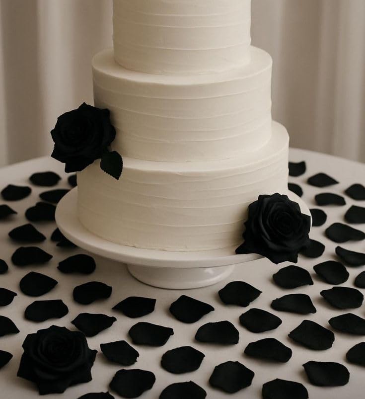 1000 PCS Fake Rose Petal Black Artificial Flower Valentine Hotel Party Decor