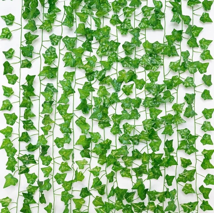 12 PCS 84FT Fake Vines Hanging Plants Backdrop Artificial Ivy Greenery Garland