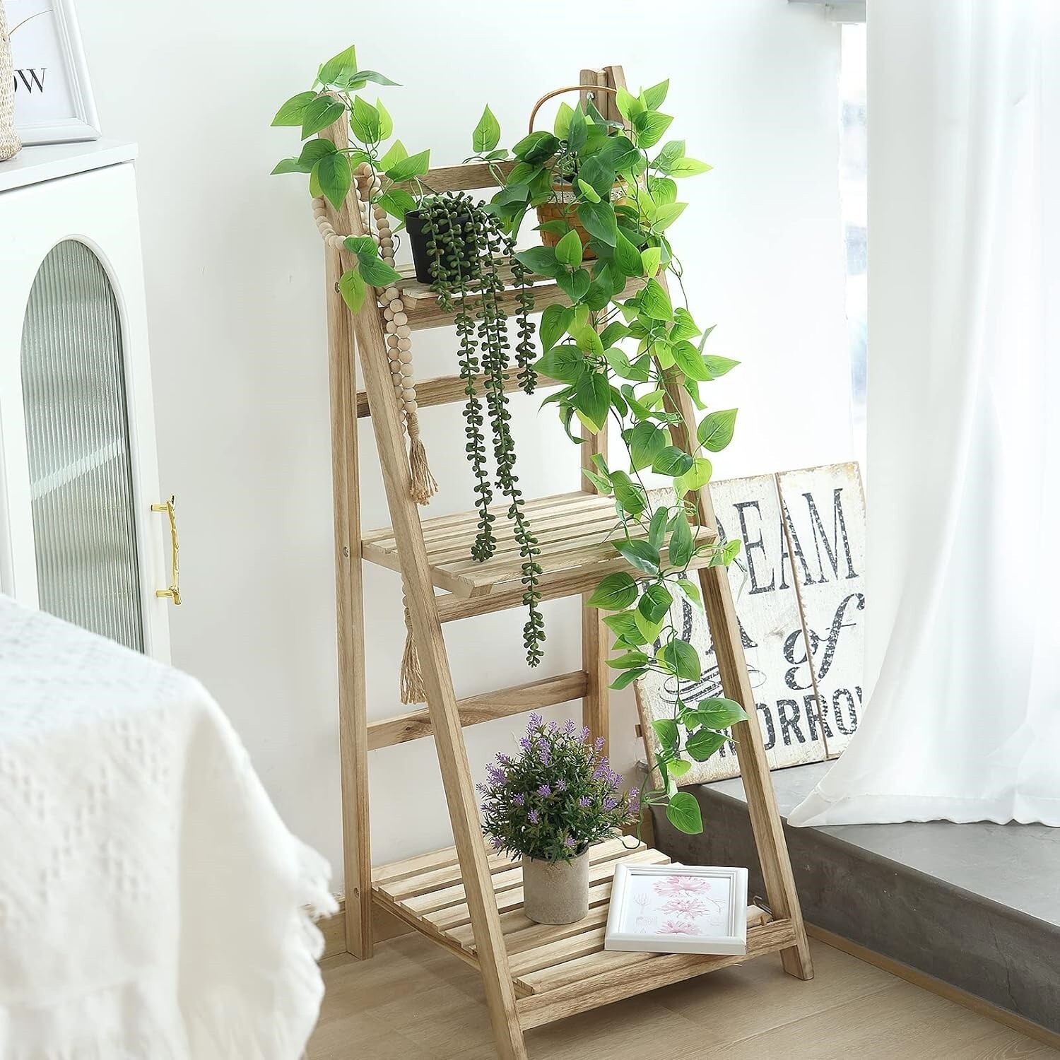 4 Plantas Colgantes Artificiales De Hiedra Falsa Para Decoración De Pared Hogar