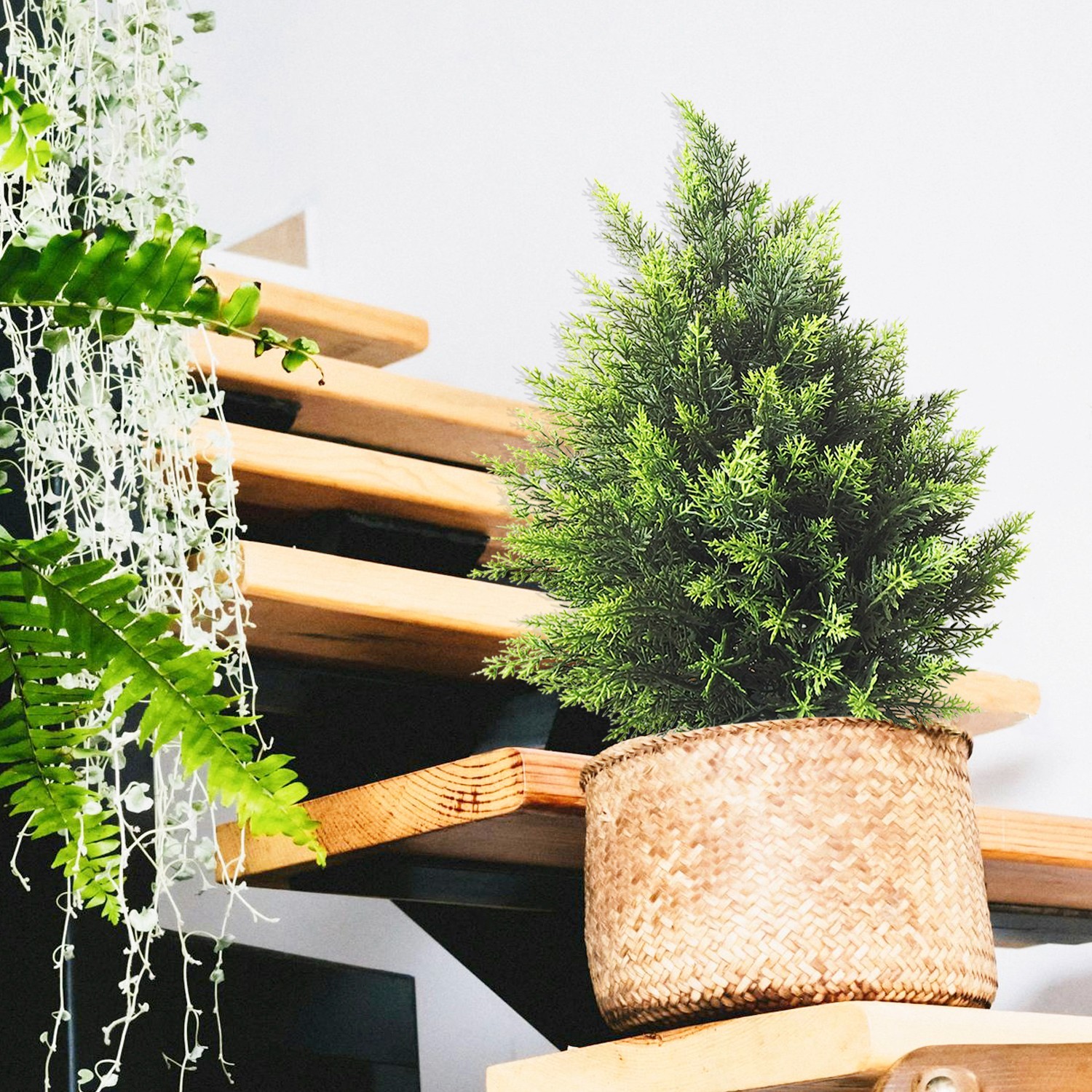Artificial Topiary Tree Realistic Faux Cedar Pine UV Rated Indoor Outdoor