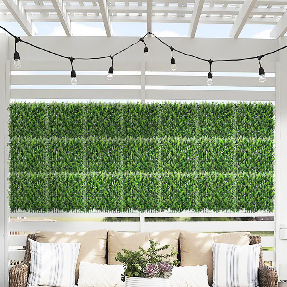 TANG 20″x20″ Interlock Mix Plants Artificail Greenery Wall D??cor Panel Type 10
