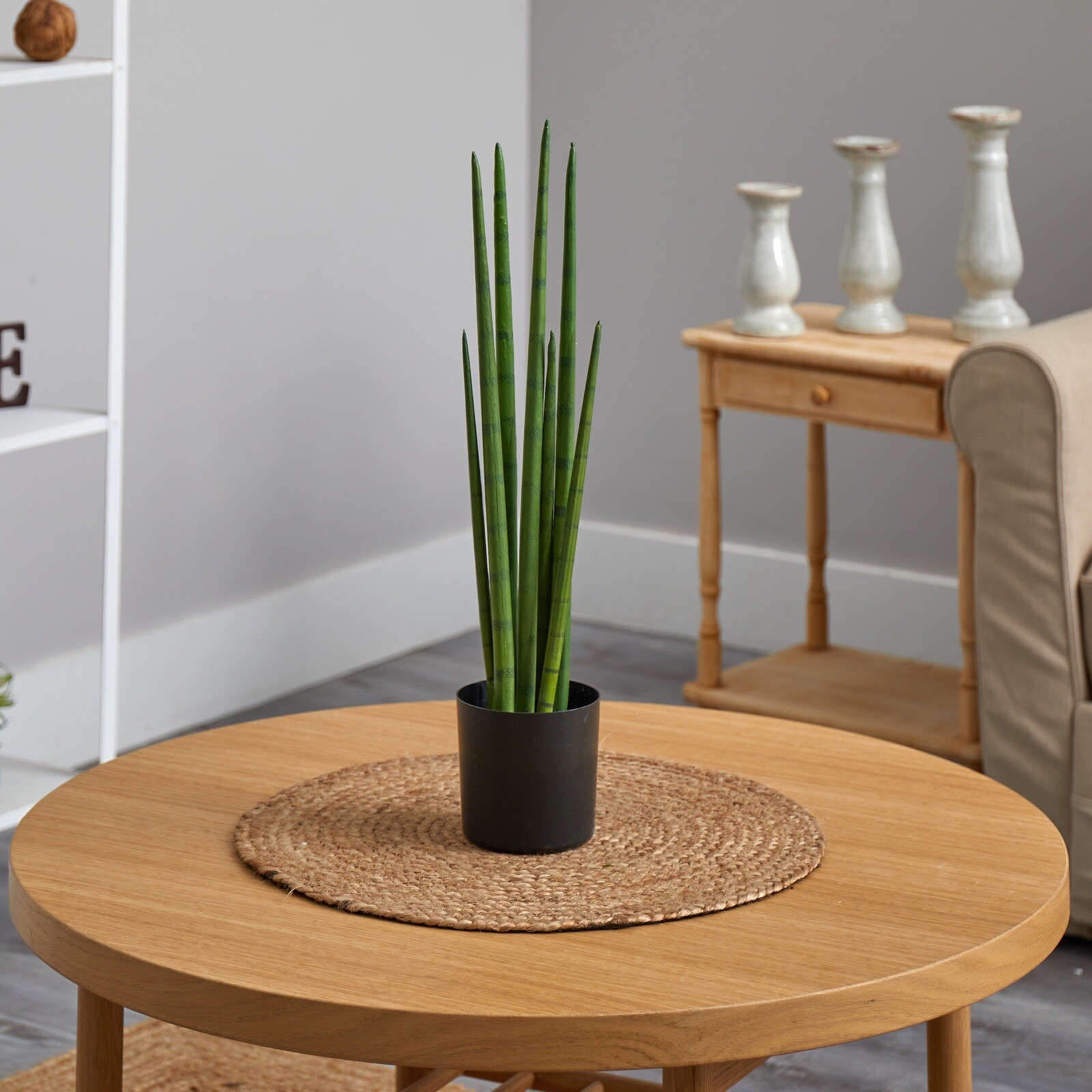 23” Artificial Sansevieria Snake Plant Home Decor. Retail $97