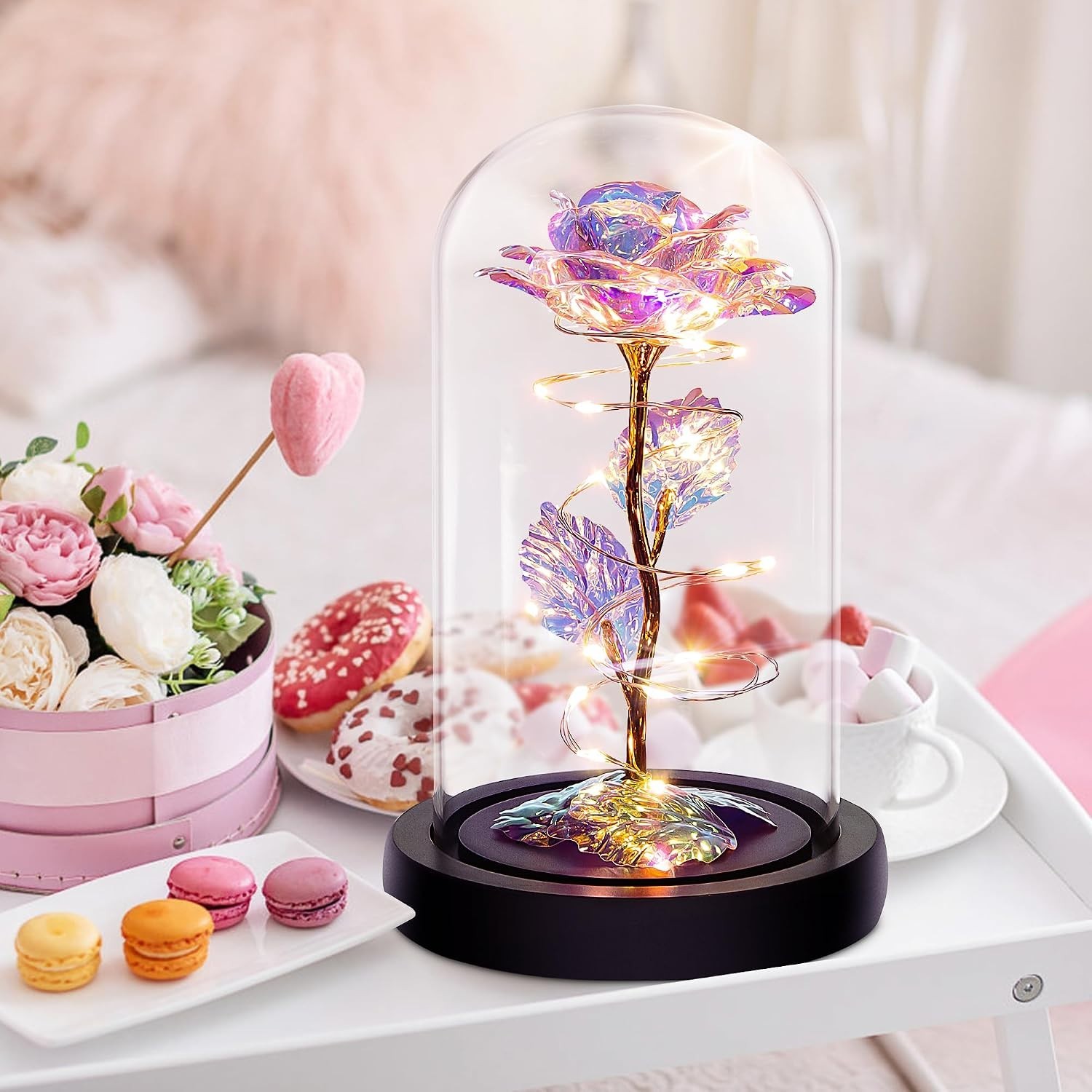 Enchanting Glass Dome Rose with LED Light – Perfect Gift for All Occasions