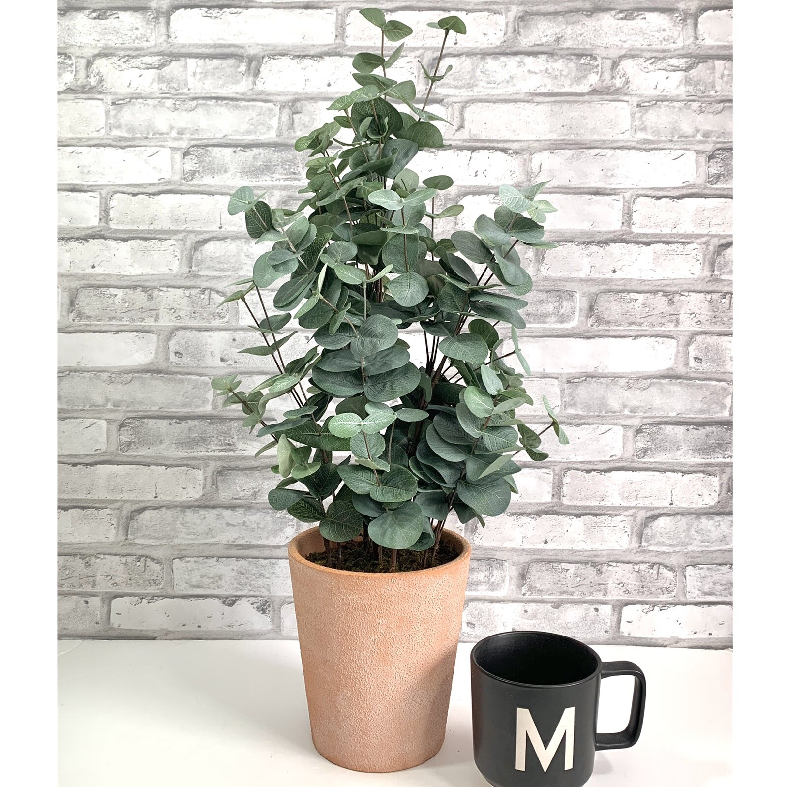 Set of 2 – Hearth & Hand Magnolia Faux Large Eucalyptus 22″ Terracotta Pot Plant