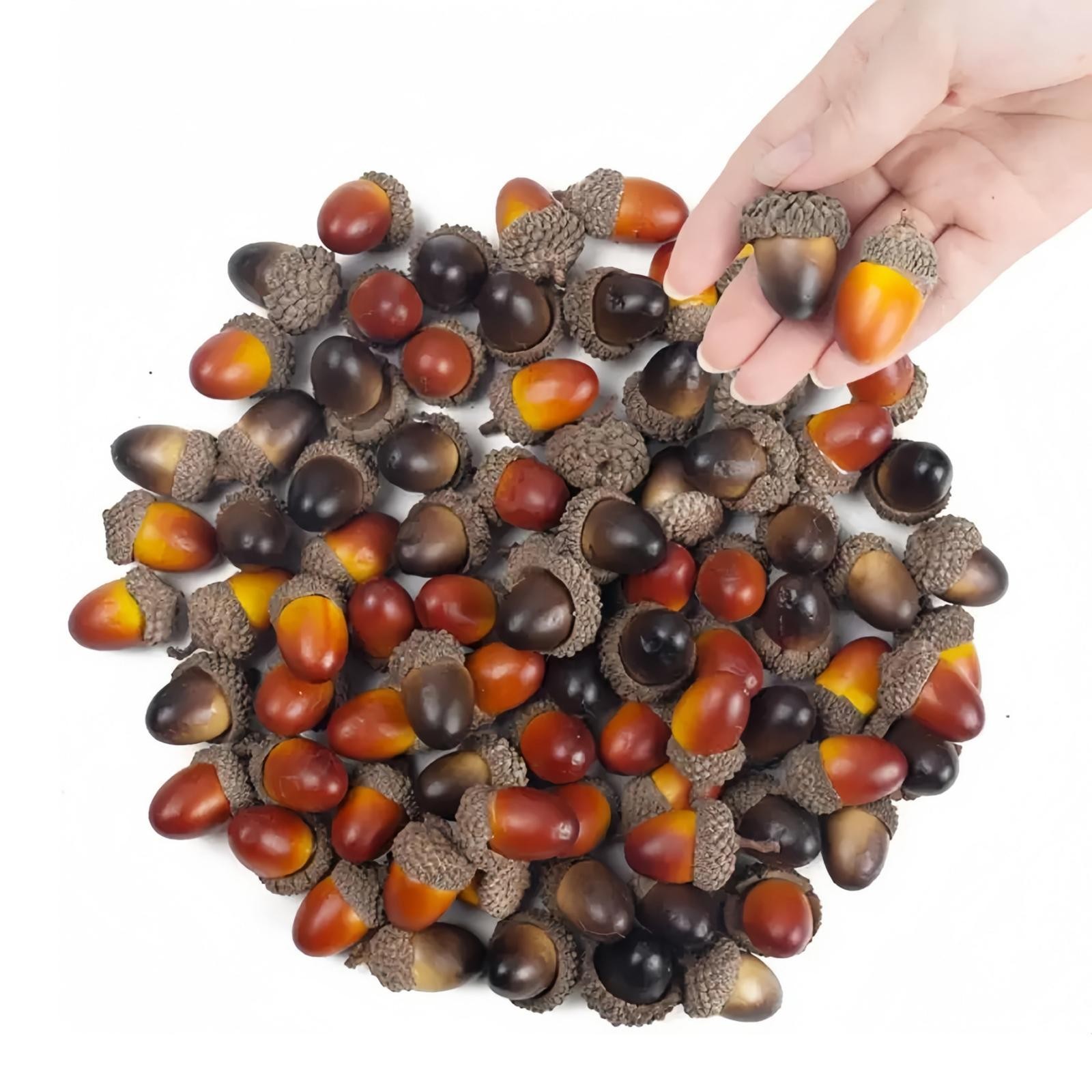40 Pieces Artificial Acorns Lifelike Mini Nutty for Christmas House Seasonal