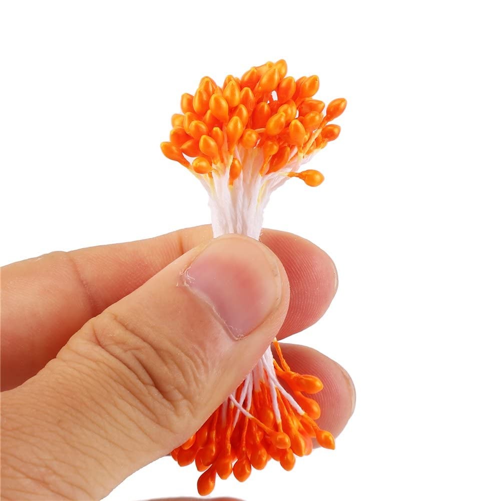 1700 PCS Assorted Color 3mm Pearl Flower Stamen Card Making 20 Bundles