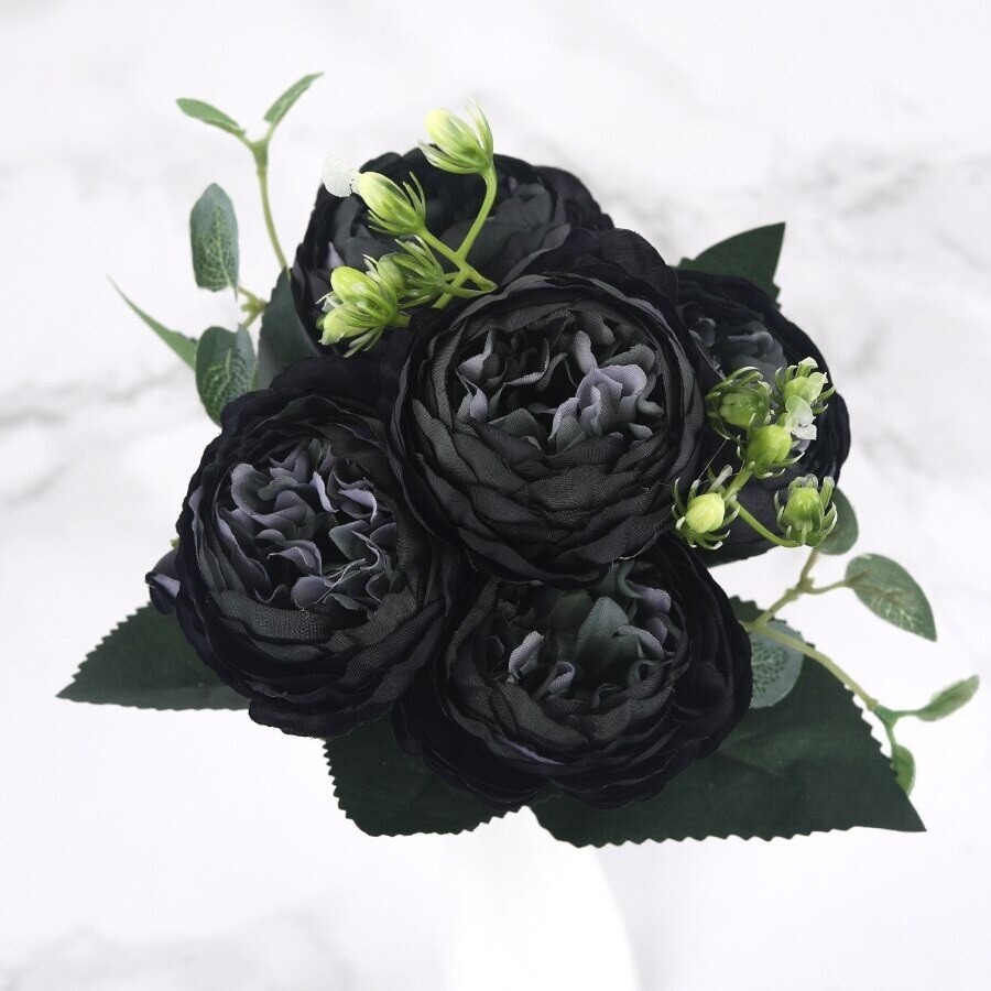 Rose Flowers Bouquet Peony Artificial for Home, Wedding Indoor Decoration