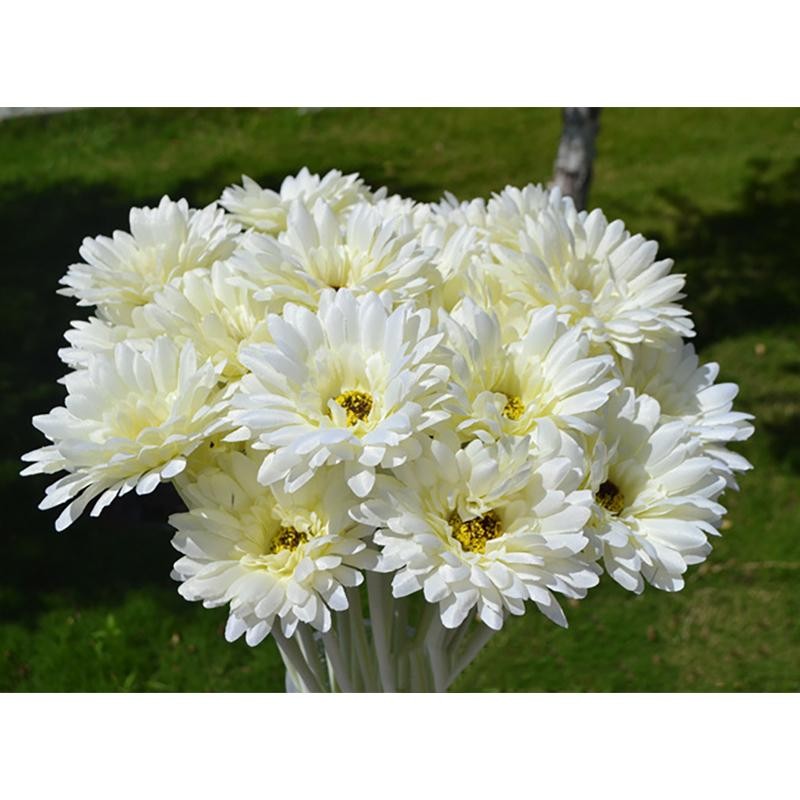 Artificial Gerbera Daisy Flowers Faux Floral Bouquet Wedding Home Decor 55cm New