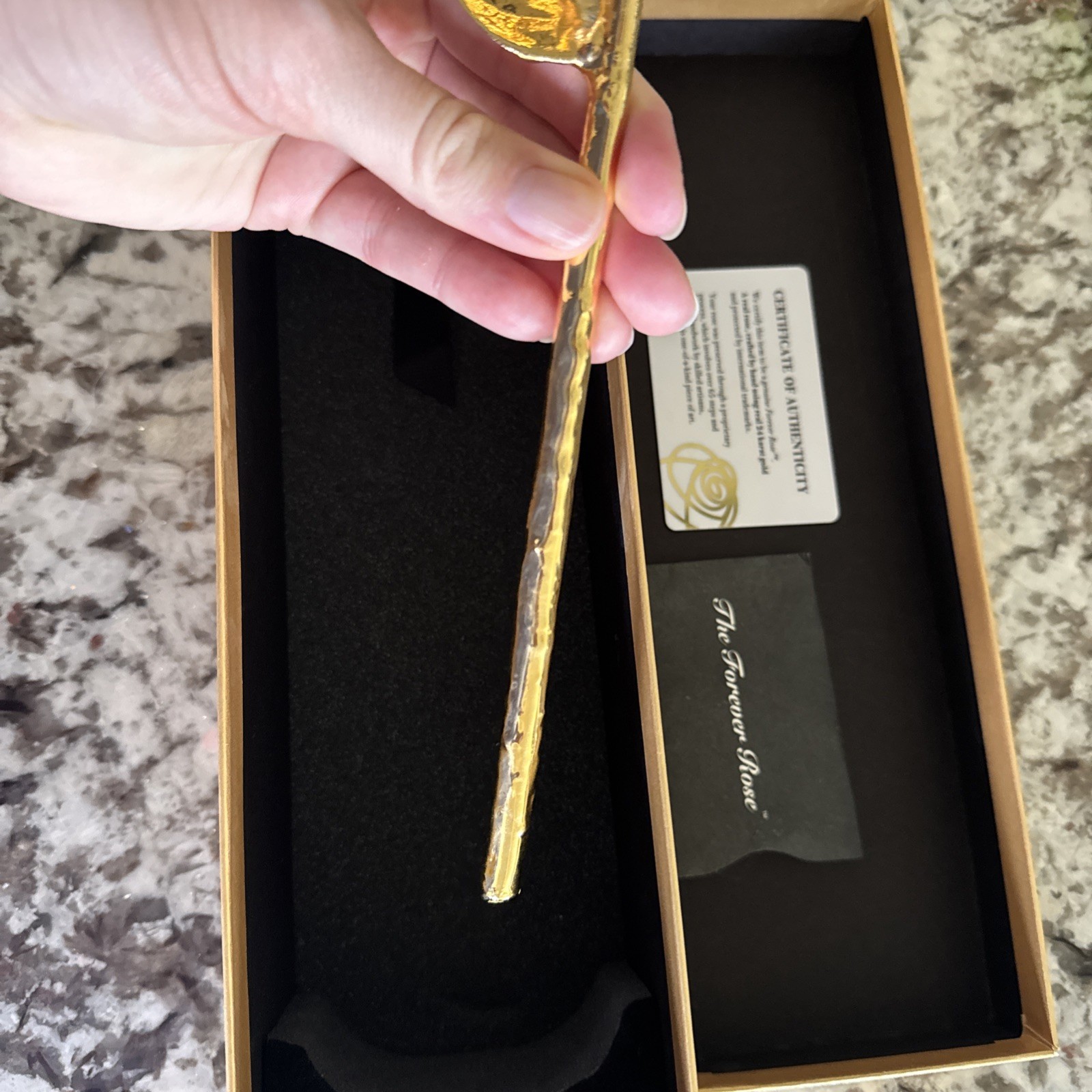 Vintage The Forever Rose 24 Kt Gold Dipped Rare Great Gift