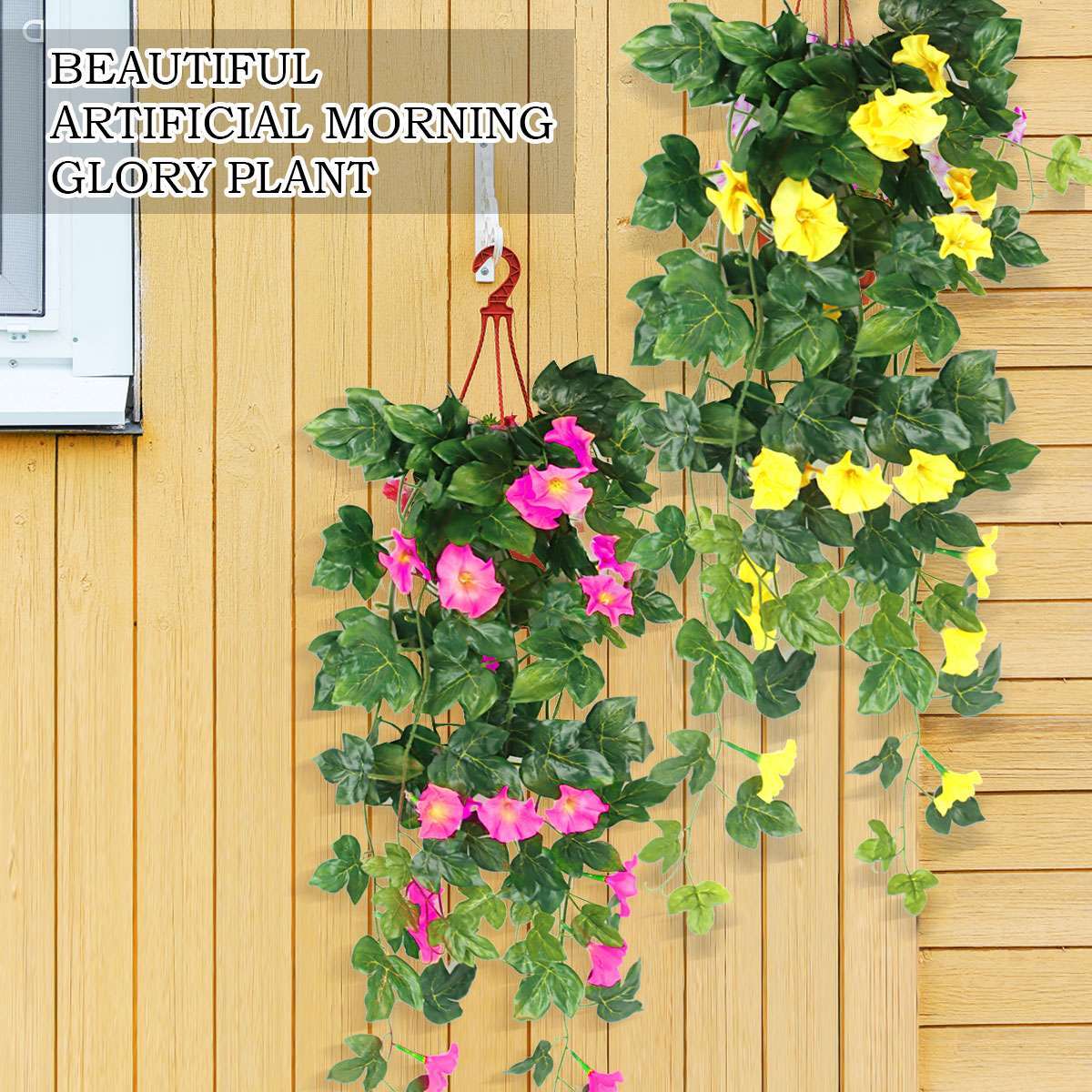 Artificial Fake Hanging Flower Vine Plant Home Garden Decor Indoor Outdoor US
