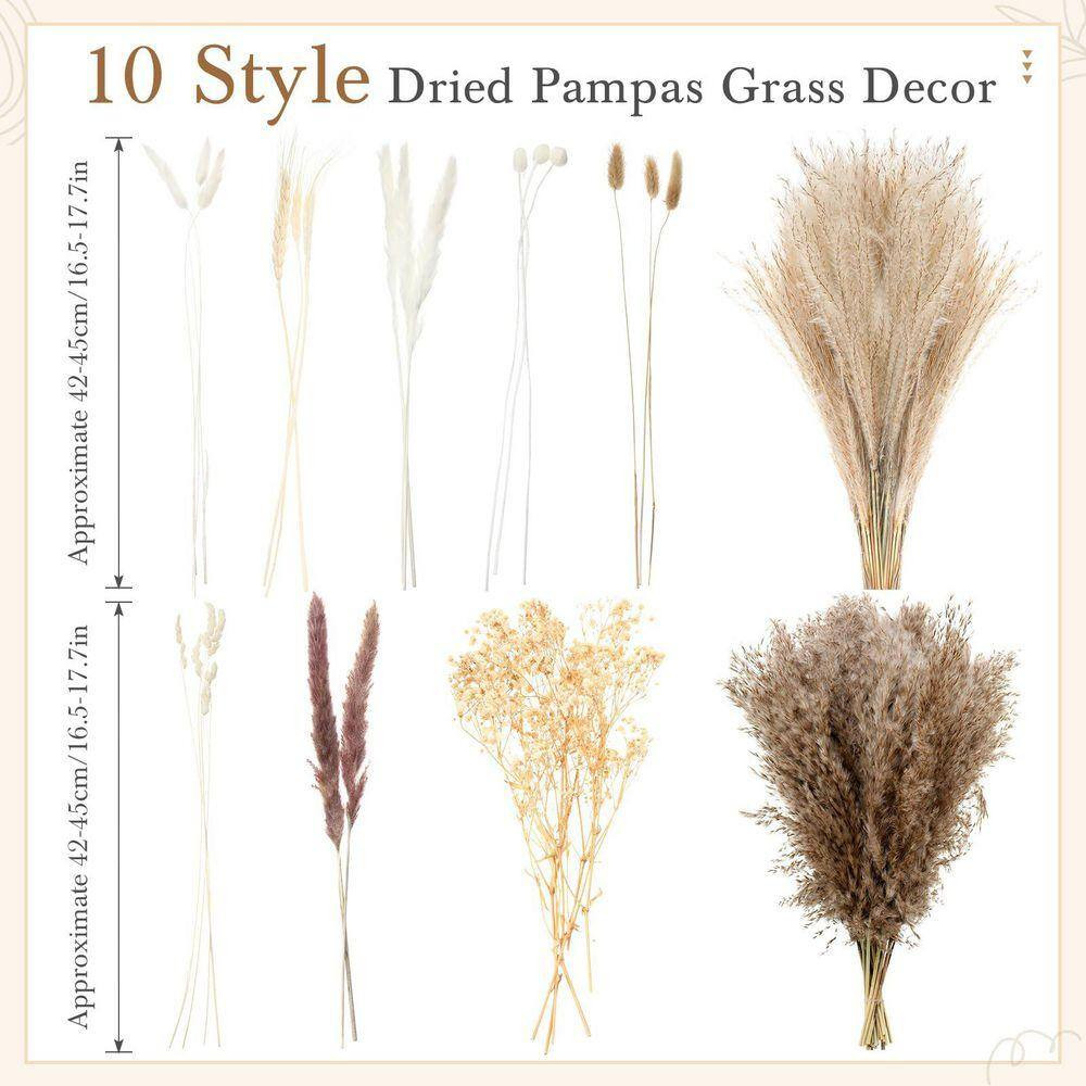 17 in Dried Pampas Grass Decor Bulk, White Pampas Reed Grass Fluffy Pampas Grass