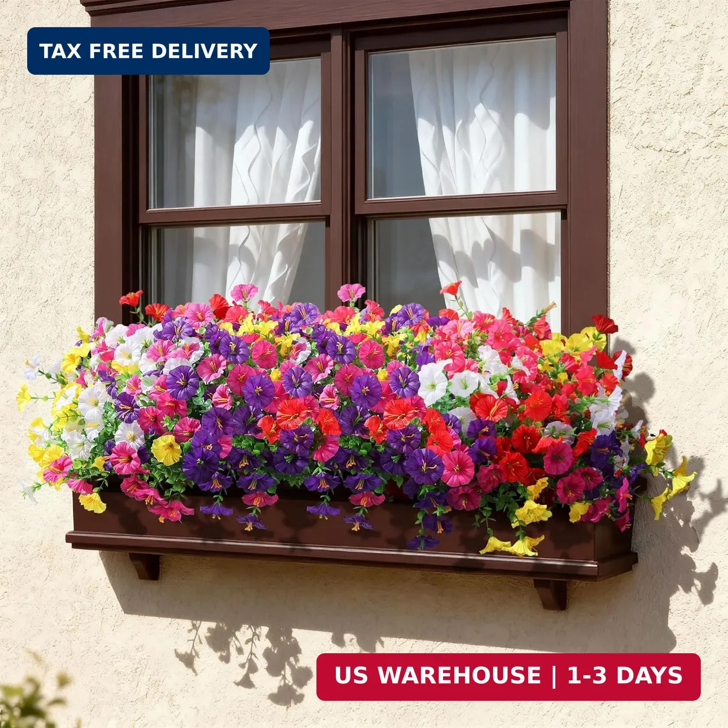 Ivydale 24 Bundles Artificial Flowers for Outdoors Spring Plants Outdoor Decor,