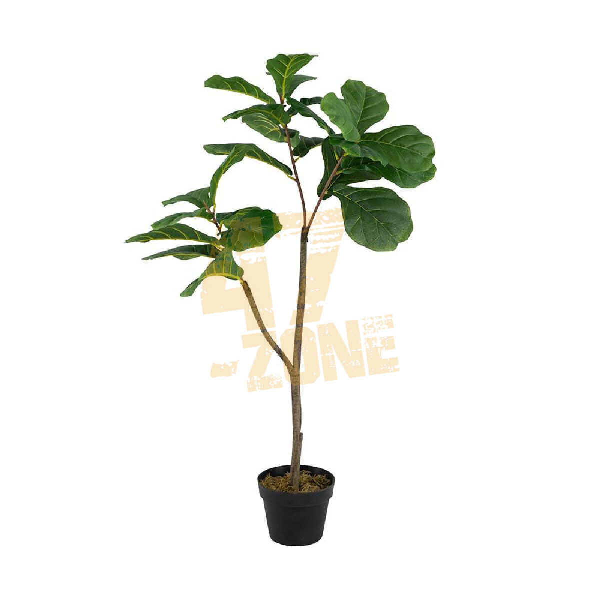 Faux Potted Fiddle Leaf Tree Green Artifical Garden Indoor Outdoor Plant Decor