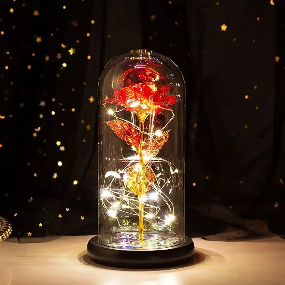 Eternal Rose flower Preserved rose everlasting rose flower gift with Led Light