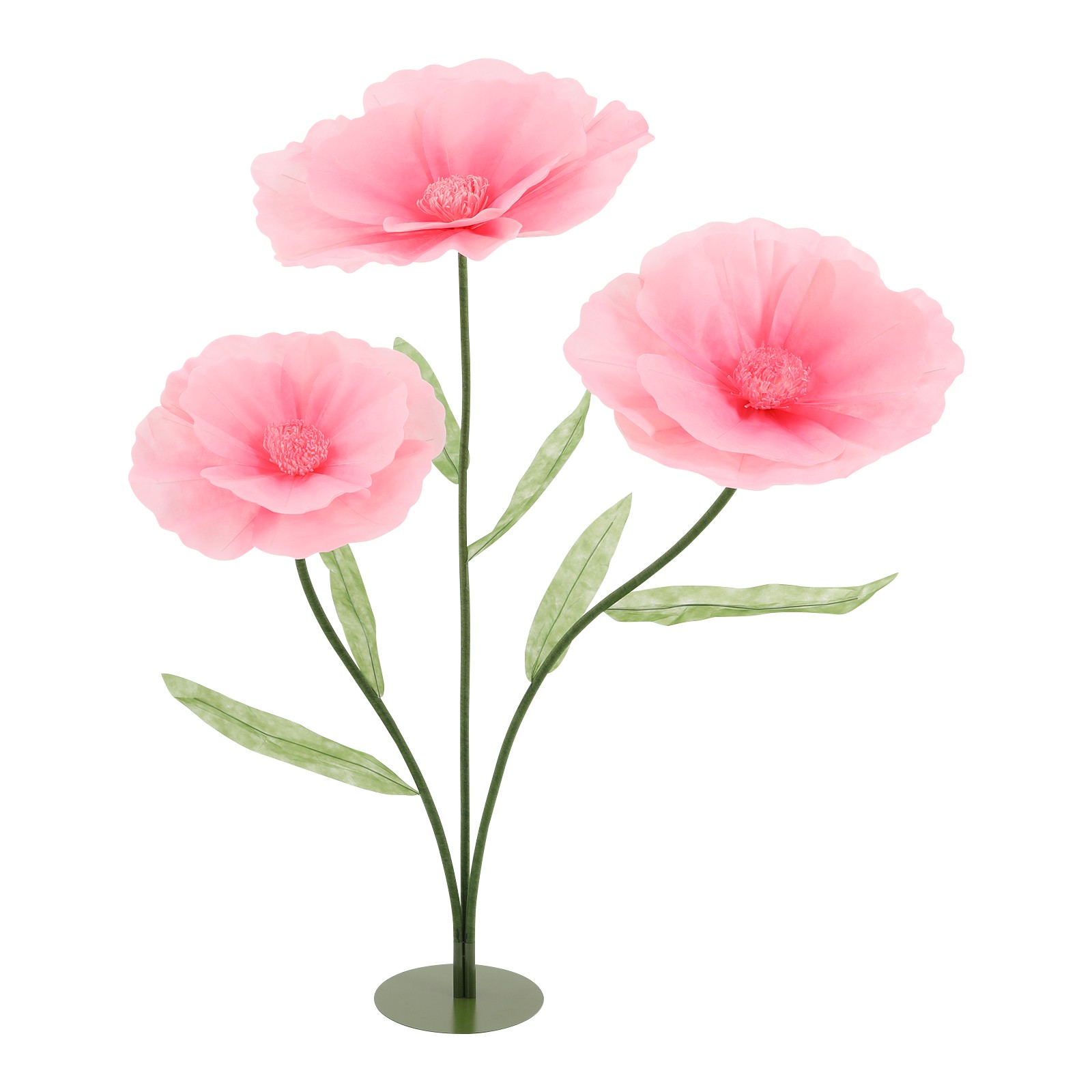 Giant Flowers for Decoration,3-Head Fake Flower Artificial Fabric Flower,Wedding