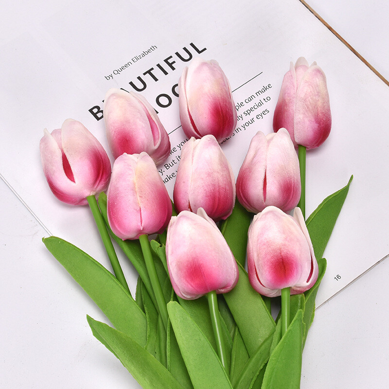 New Plastic Tulips Art Artificial Flowers For Home Decor Wedding Party Ceremony