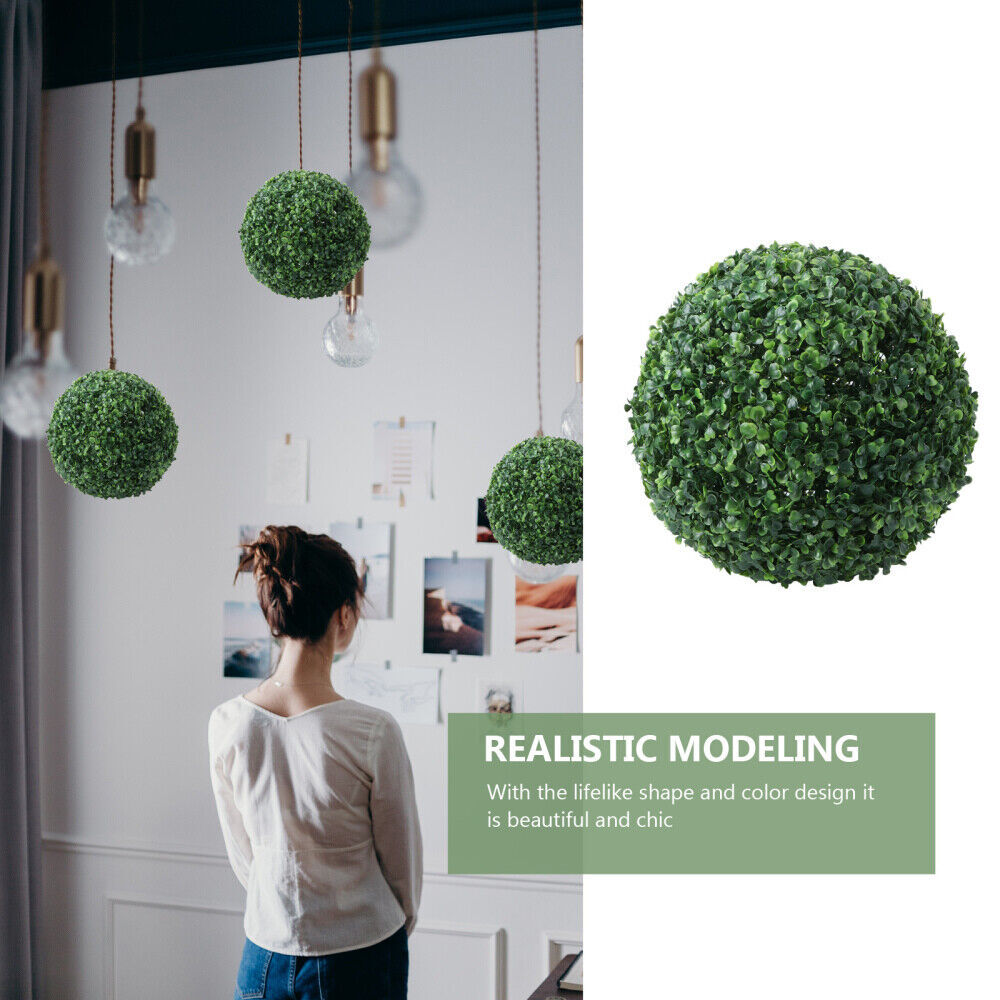 hanging grass ball Wicker Park Spheres Simulated Milano Muicle Plants Natural