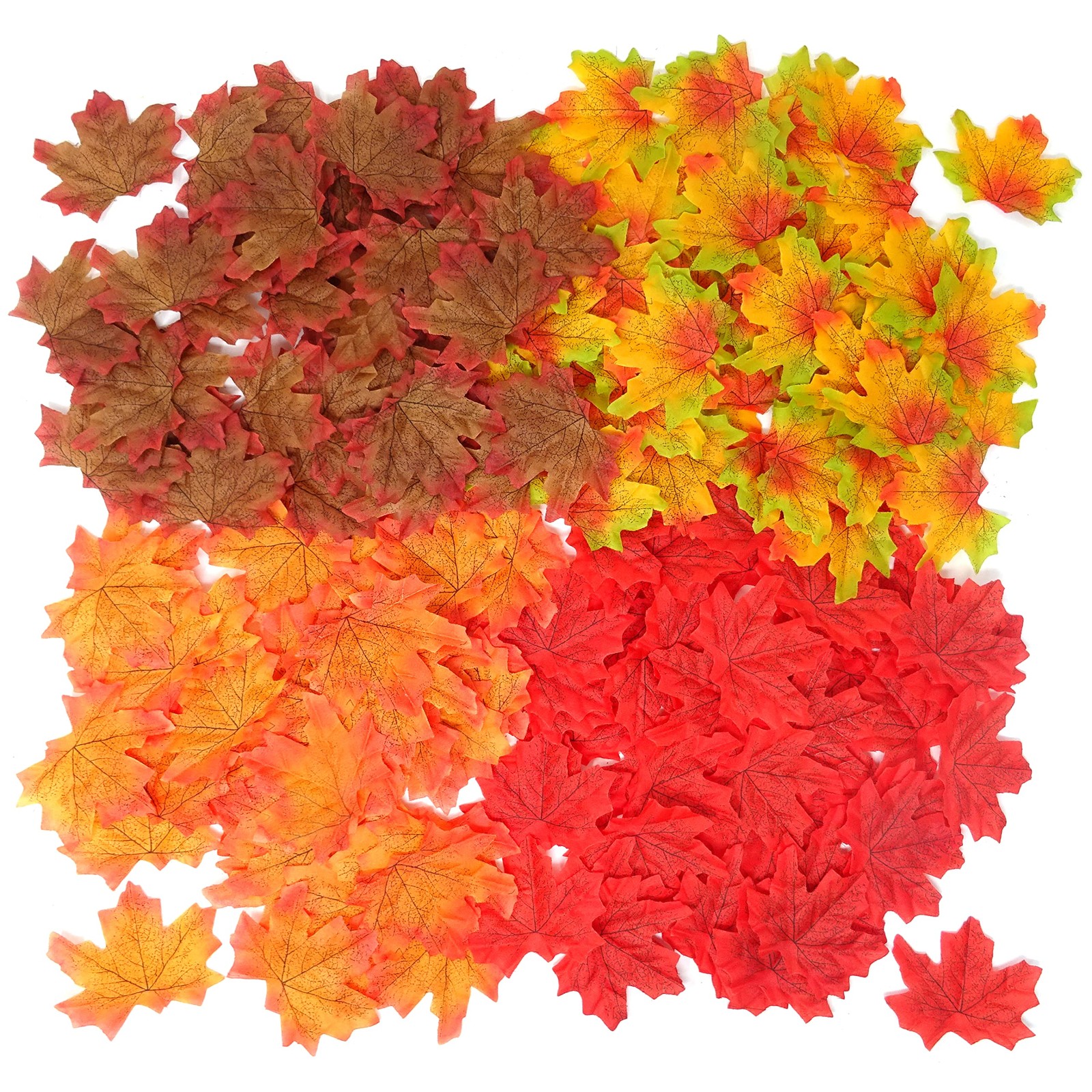 200 PCS Artificial Maple Leaves Fall Leaves For Wedding Thanksgiving Decor