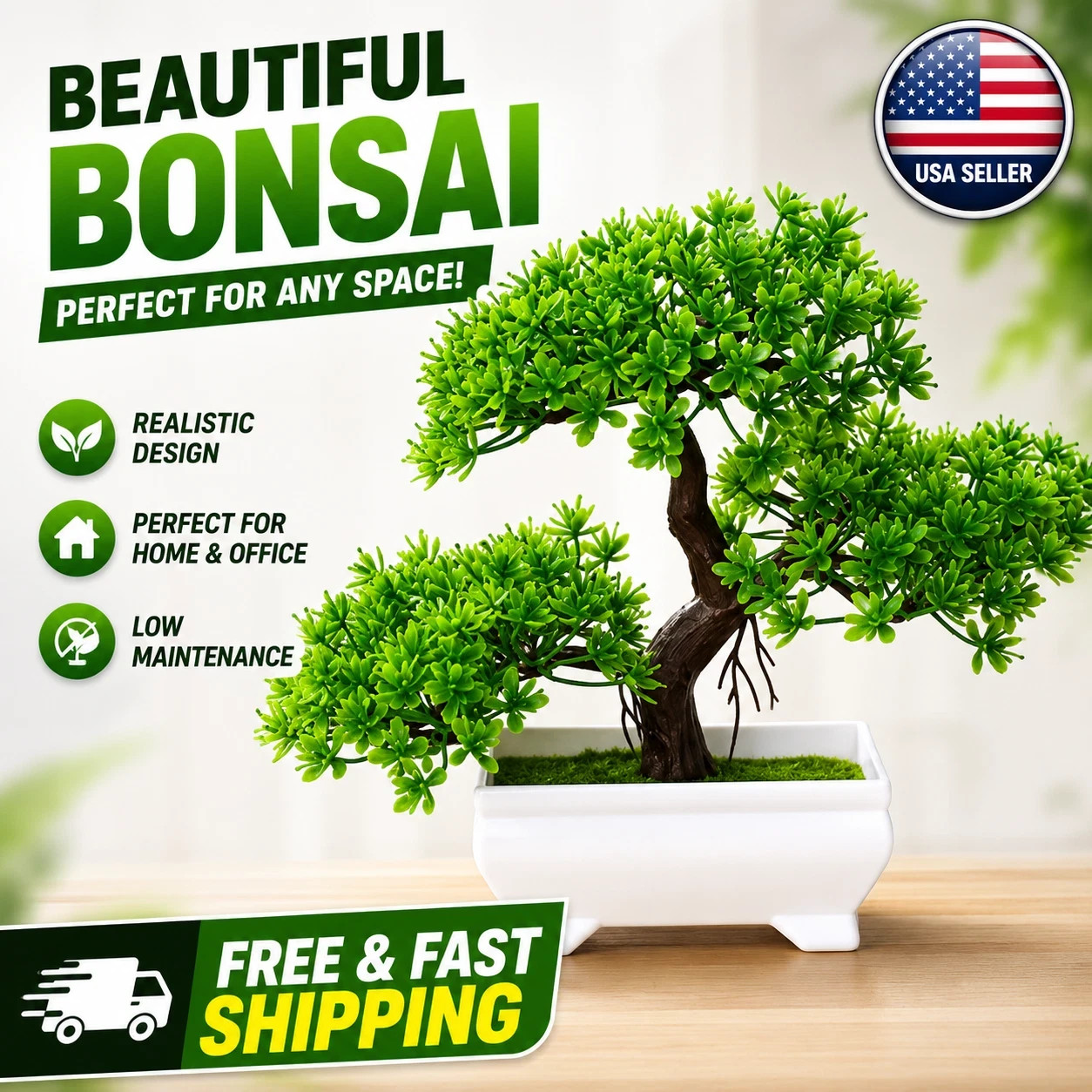 Artificial Plants Bonsai Simulated Tree Potted Plants Fake Flowers Table Potted