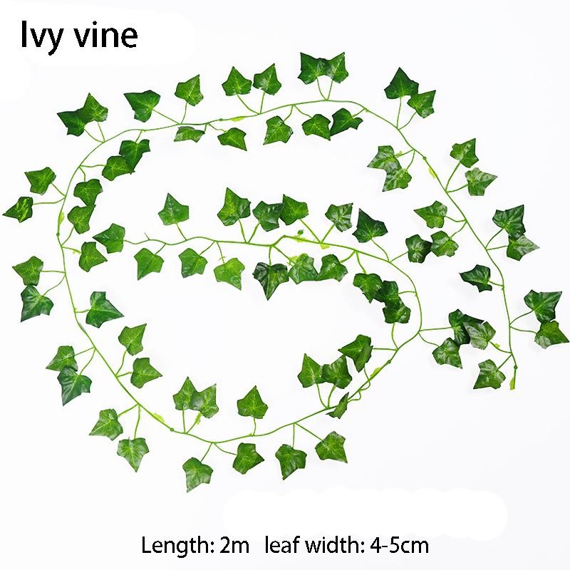 2/4/8/10m Artificial Ivy Leaves Garland Hanging Vines Fake Plants Outdoor Greene