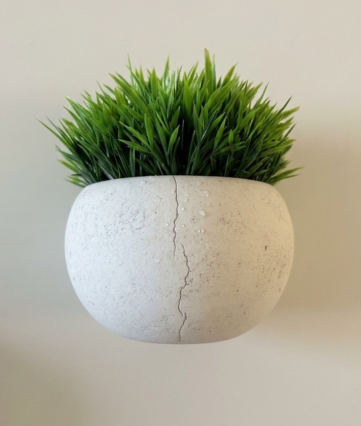 4 Pcs Mini Plastic Plant Grass In Small Pot Artificial Faux Greenery New