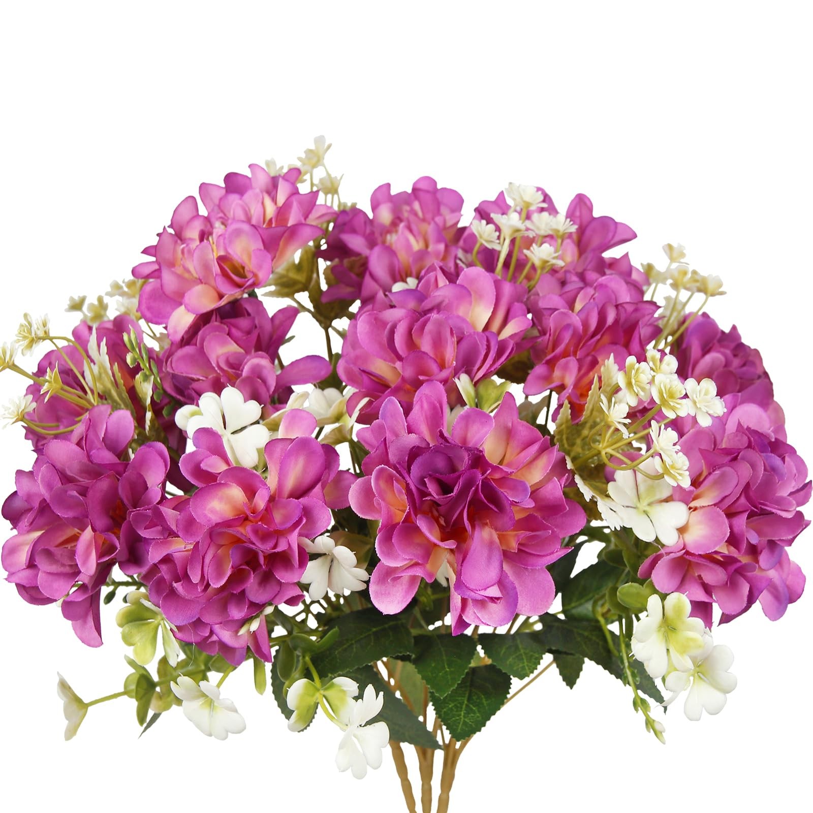 FAICOIA 3 Pcs Silk Cemetery Flowers Artificial Geraniums for Outdoors UV Resi…