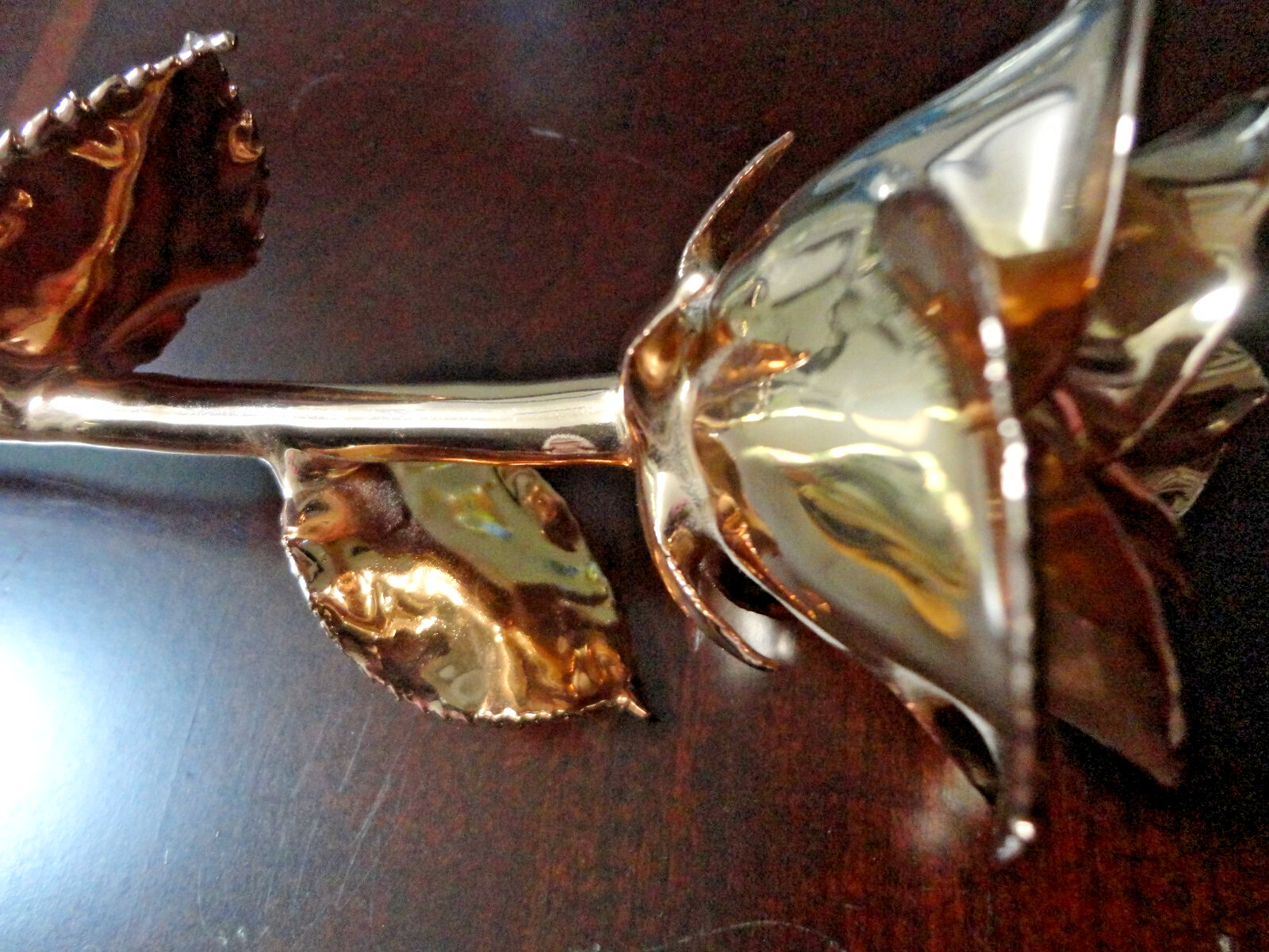 4 GLIDDED REAL ROSE GENUINE HAND DIPPED 24K GOLD LACQUER RED GOLDEN BLUE SILVER