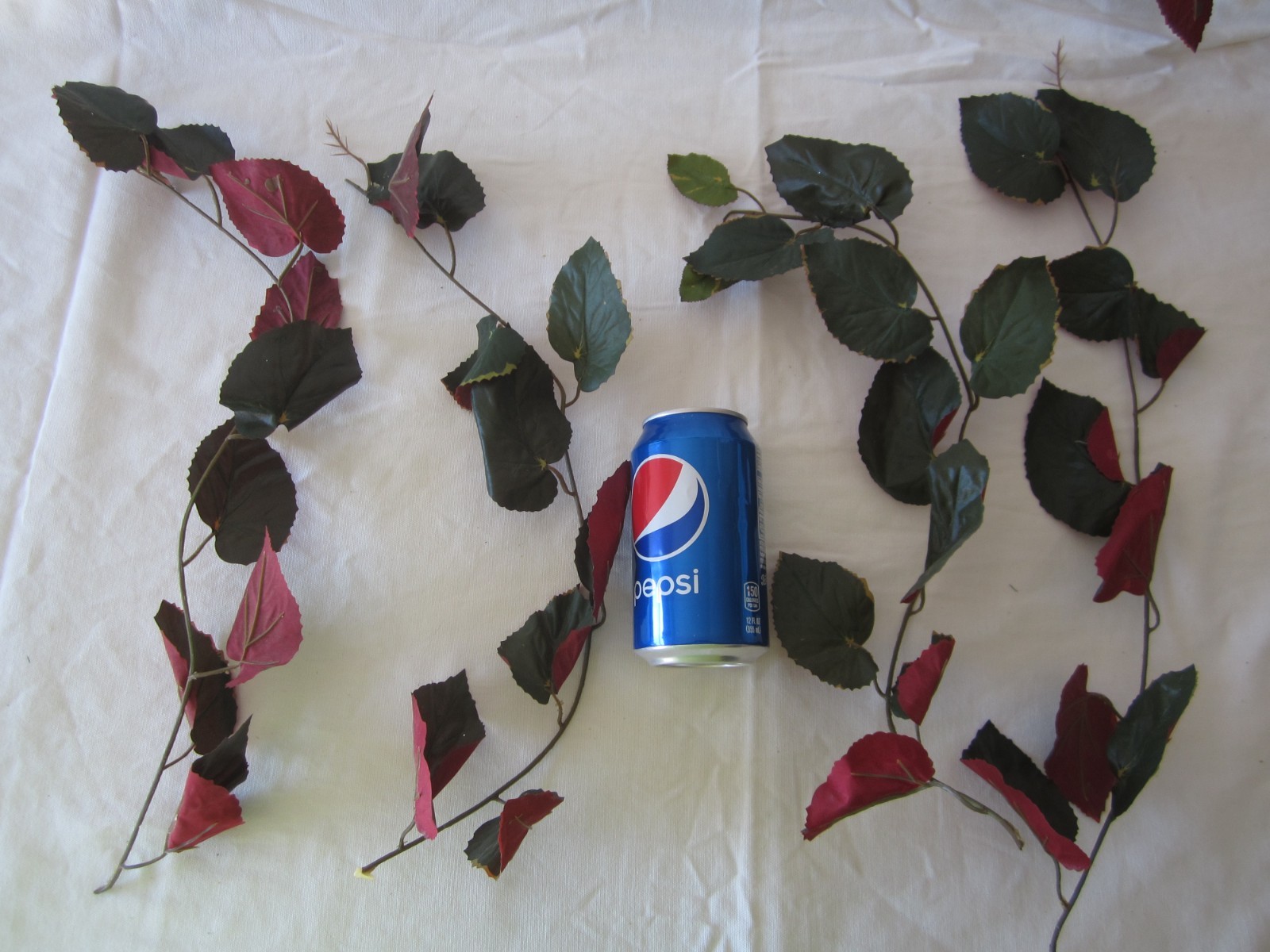 Lot of RED & GREEN Artificial Floral BUSH LEAVES Tree Branches Greenery Decor