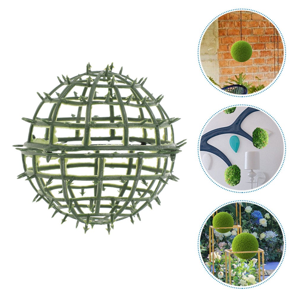8Pcs Reusable Plastic Topiary Ball Support Cage Green for Flower Display