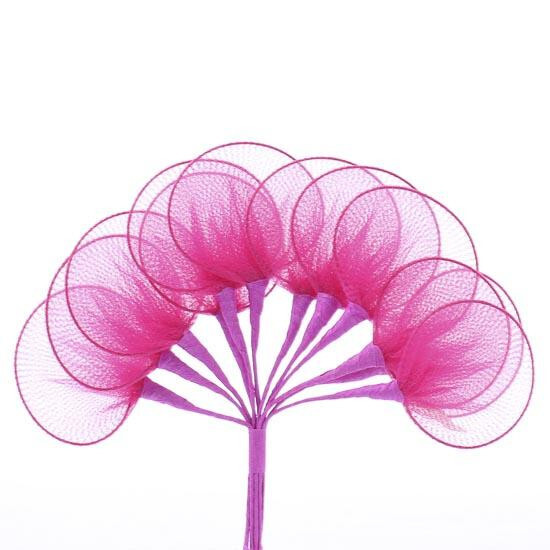Bulk Package of 576 Sheer Fuchsia Nylon Embellishing 4″ Sprays