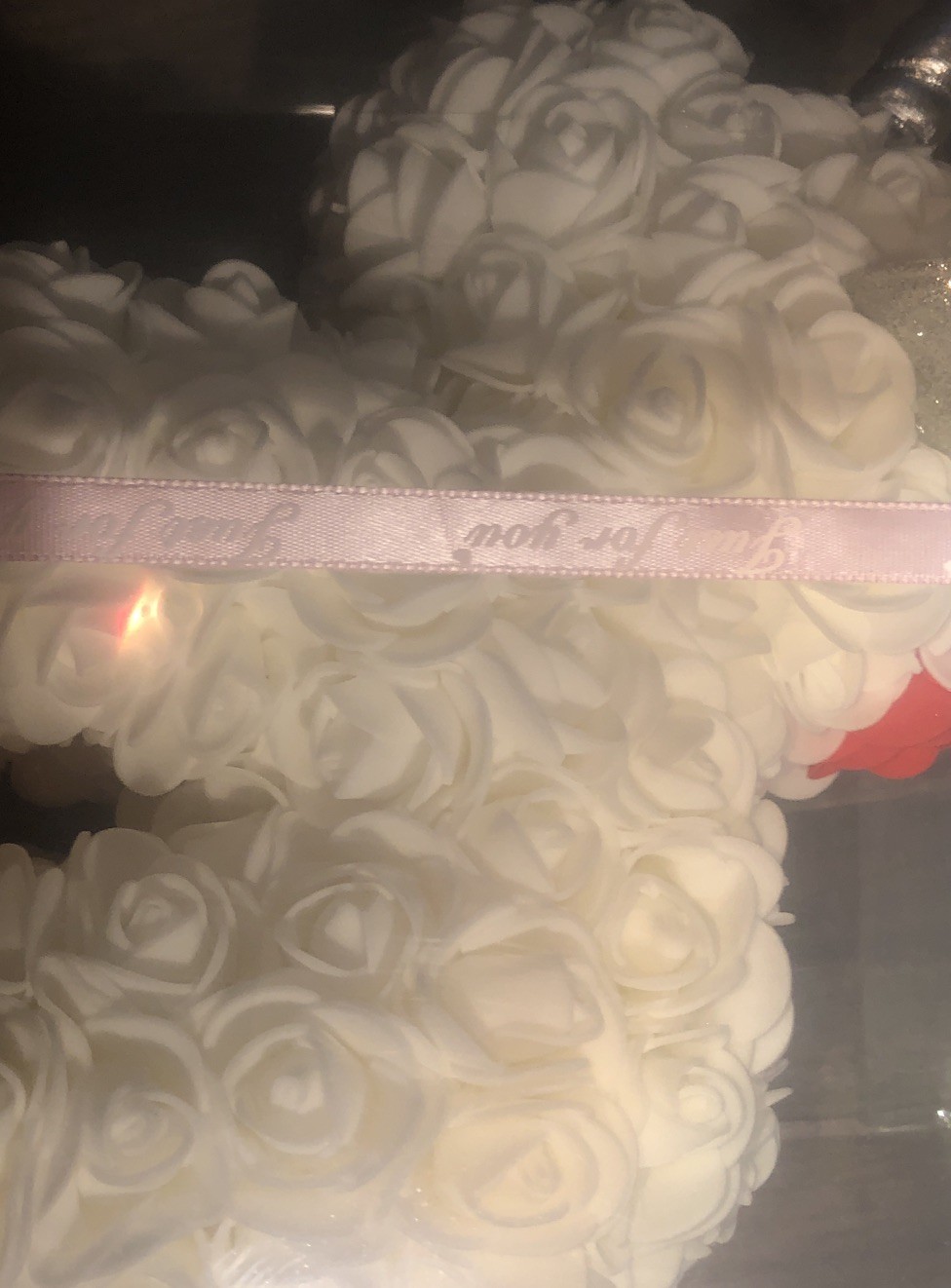 White Rose Unicorn In Gift Box With Ribbon
