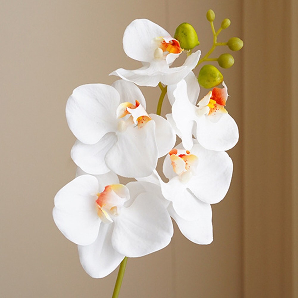 Delicate 17 7 inch Artificial Orchid Flowers Set of 4 Phalaenopsis Stems