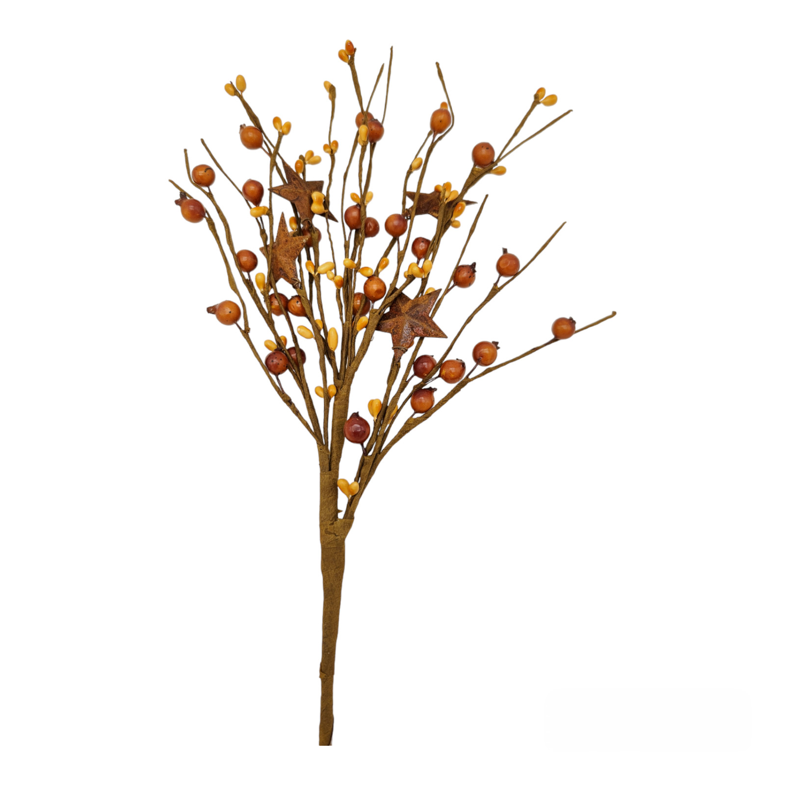 Mustard and Brown Color Berry Picks Artificial Berries Spray Home Decor N606