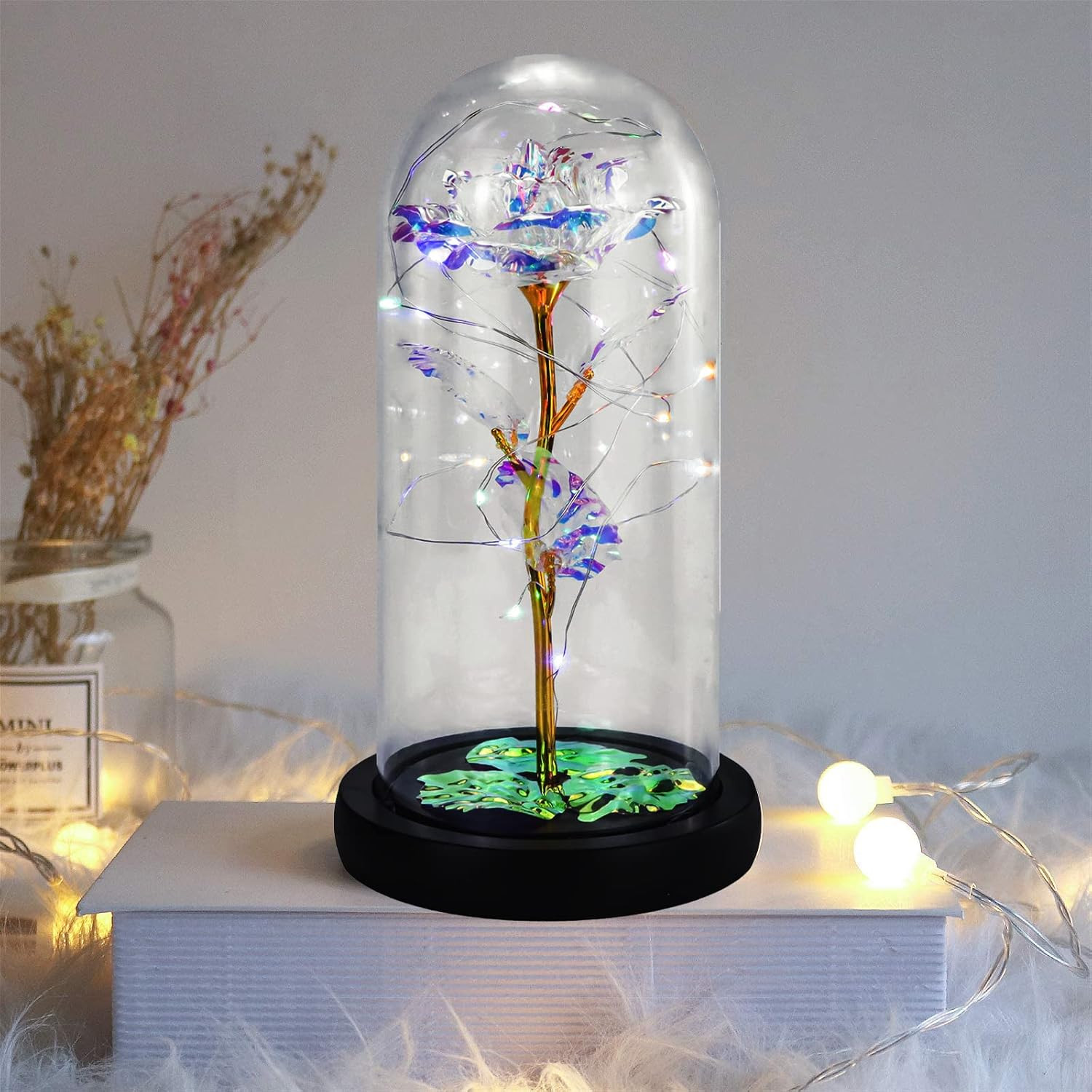 Eternal-Rose-Flowers-Gift Galaxy-Glass Rose-Flower-Light-Gifts