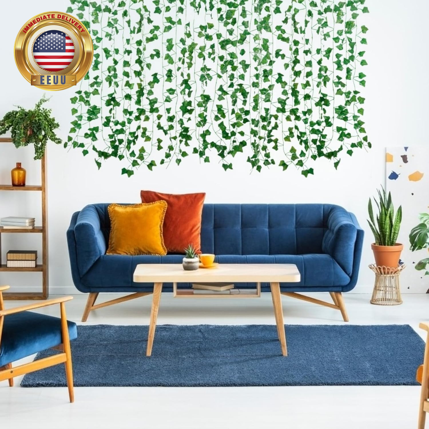 Fake Vines for Room Decor(12 Pack 84 Feet) Aesthetic Artificial Plant Ivy Leaves
