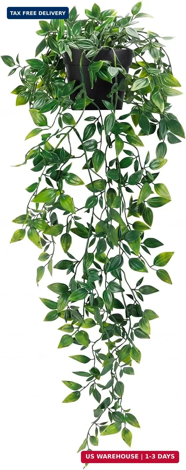 Fake Hanging Plants, Artificial Small Potted Plants for Indoor Outdoor Aesthetic