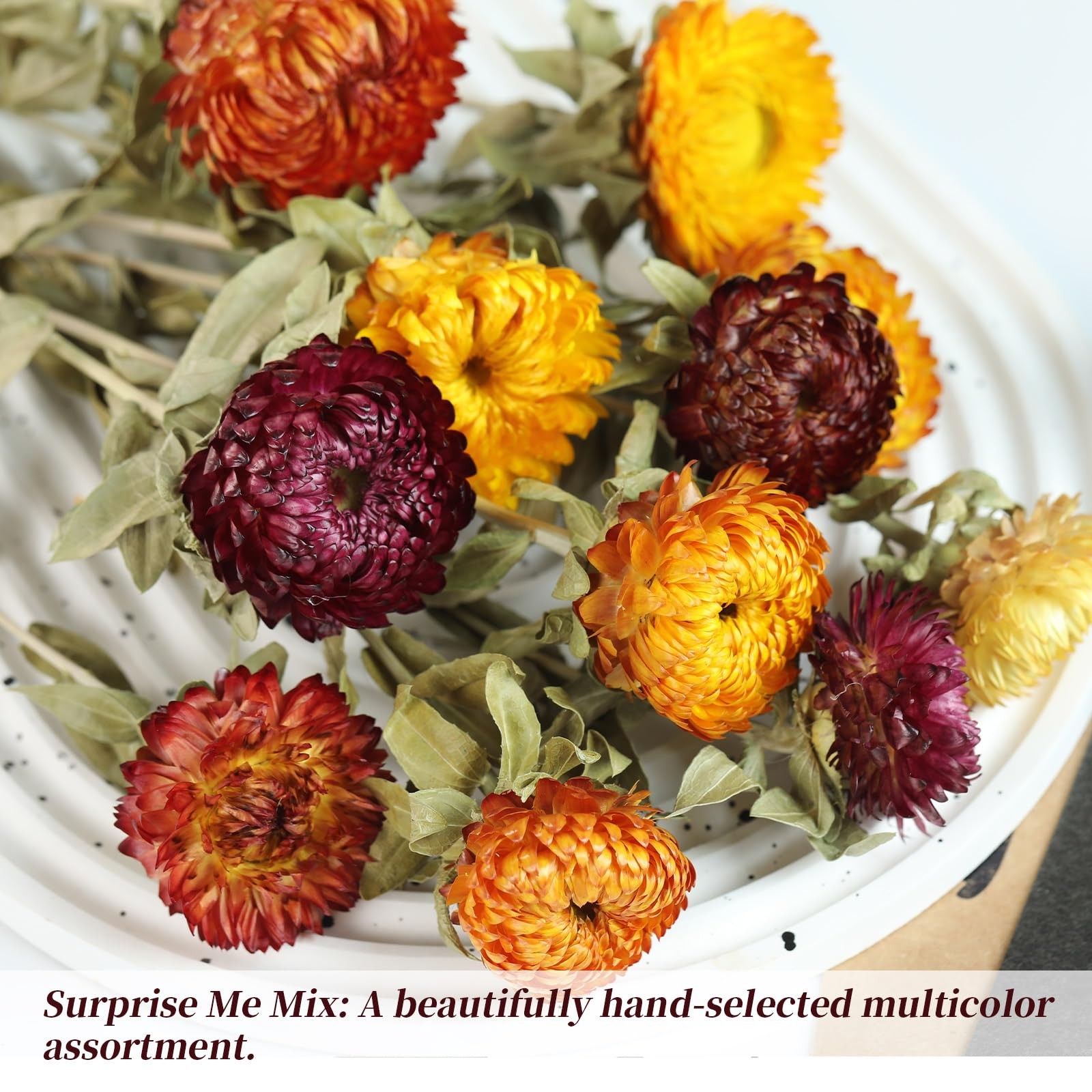 Natural Dried Daisy Flowers Bouquet 20 PCS Multicolor Decor DIY Craft Fall
