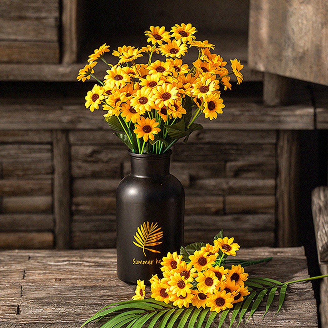 Artificial Sunflowers Bouquet Fake Silk Flowers Home Office Party Wedding Decor