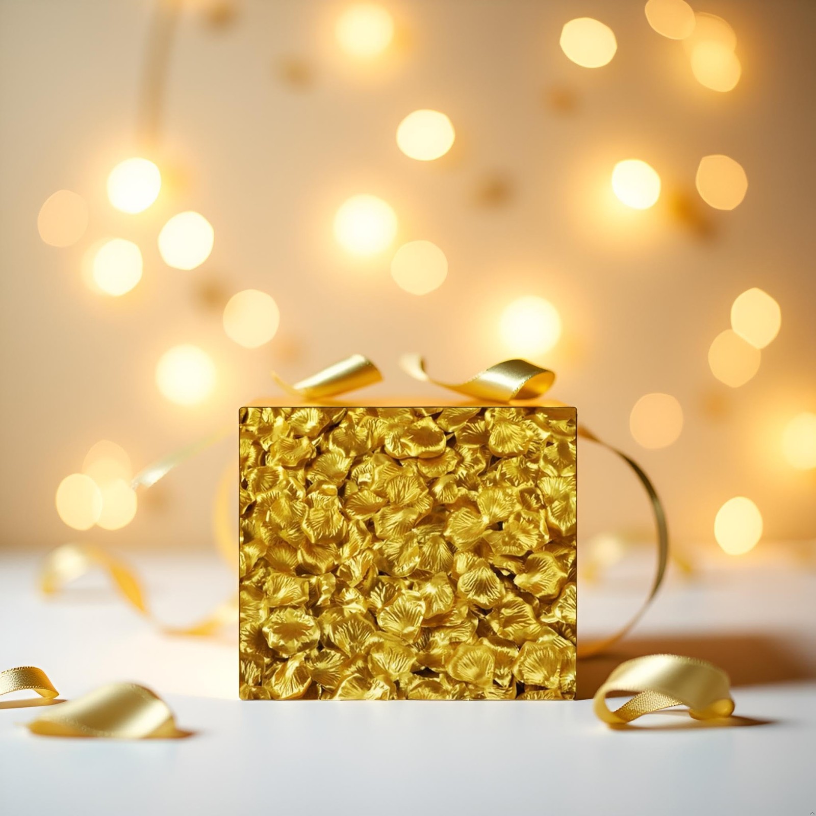 500 Pcs Gold Artificial Silk Flower Petals Silk Rose Petals Fake Petals Emula…