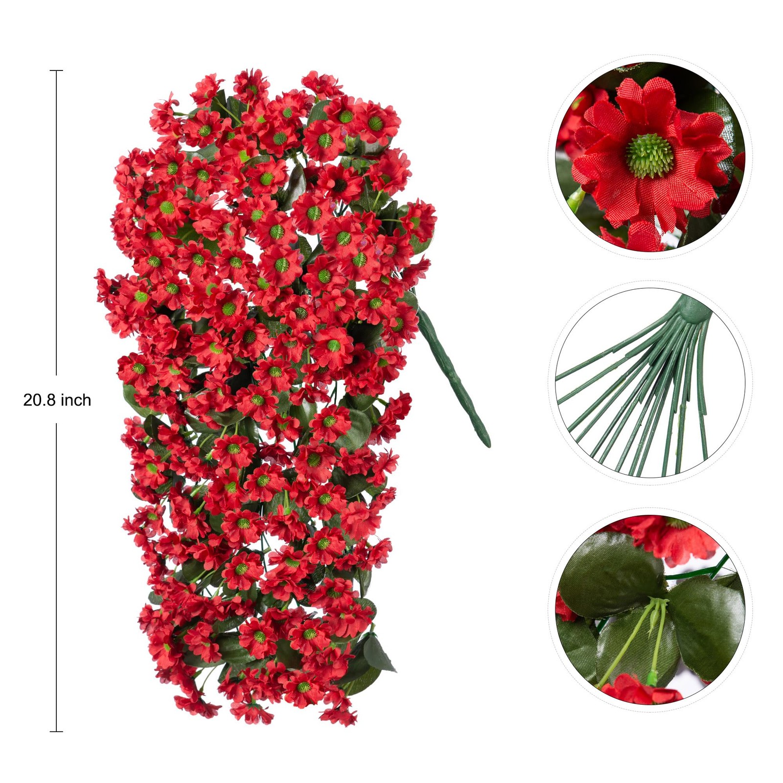 INXUGAO Artificial Fake Hanging Flowers Plants for Outdoor Summer Decoration,…