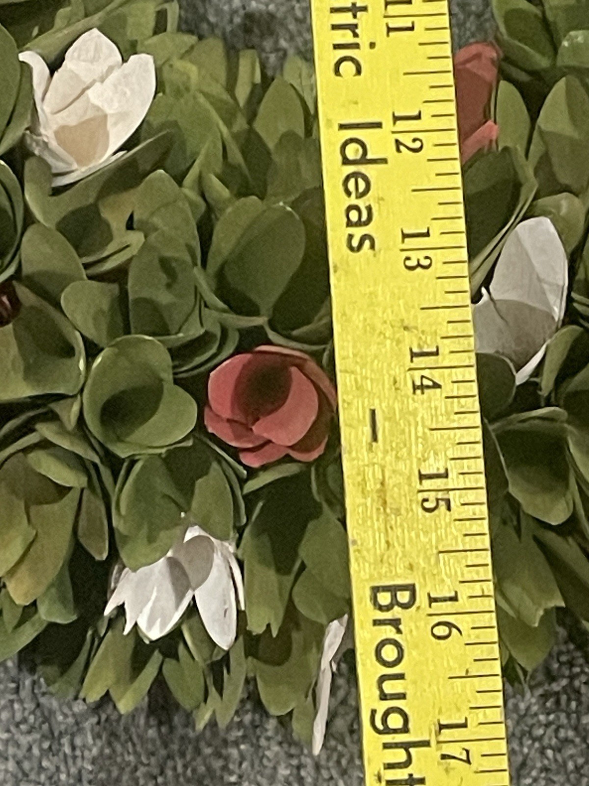 Wooden Flower Large Door Wreath Pink White Tulips Cottagecore Decor