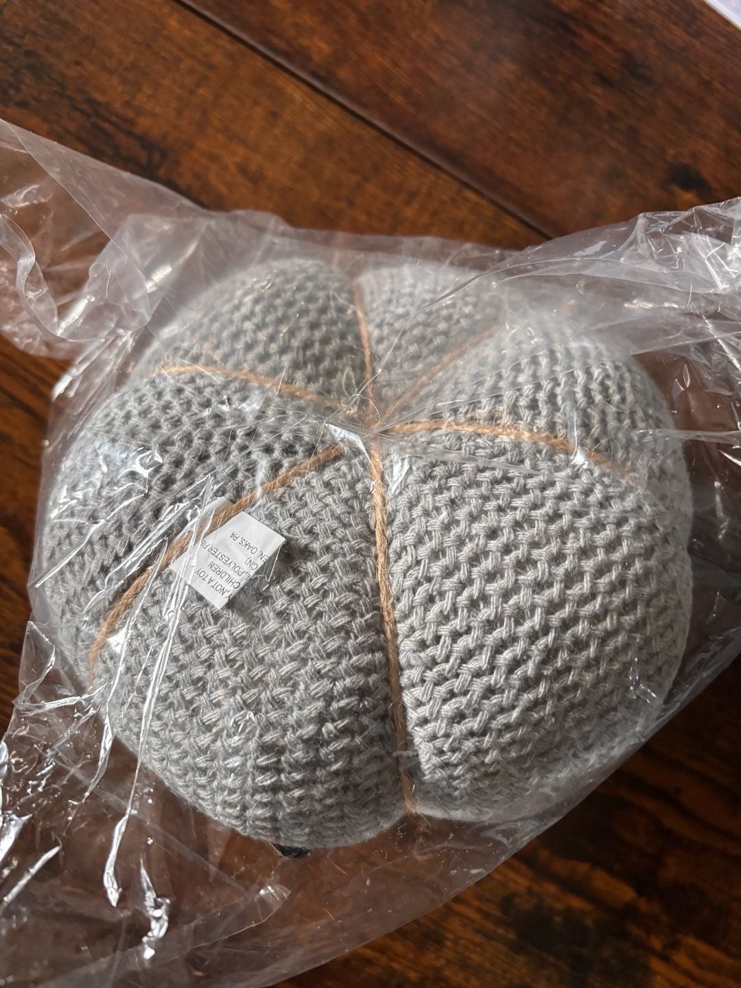 PD Home & Garden Gray Knit Decor Pumpkin 4 items -available price is for one .