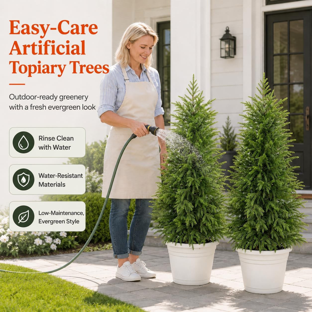 4FT Lighted Artificial Norfolk Pine Tree Outdoor with Lights｜Artificial Topia…