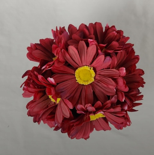 Pink Gerber Daisy Potted Artificial Floral Arrangement 7 inch Cottage Garden